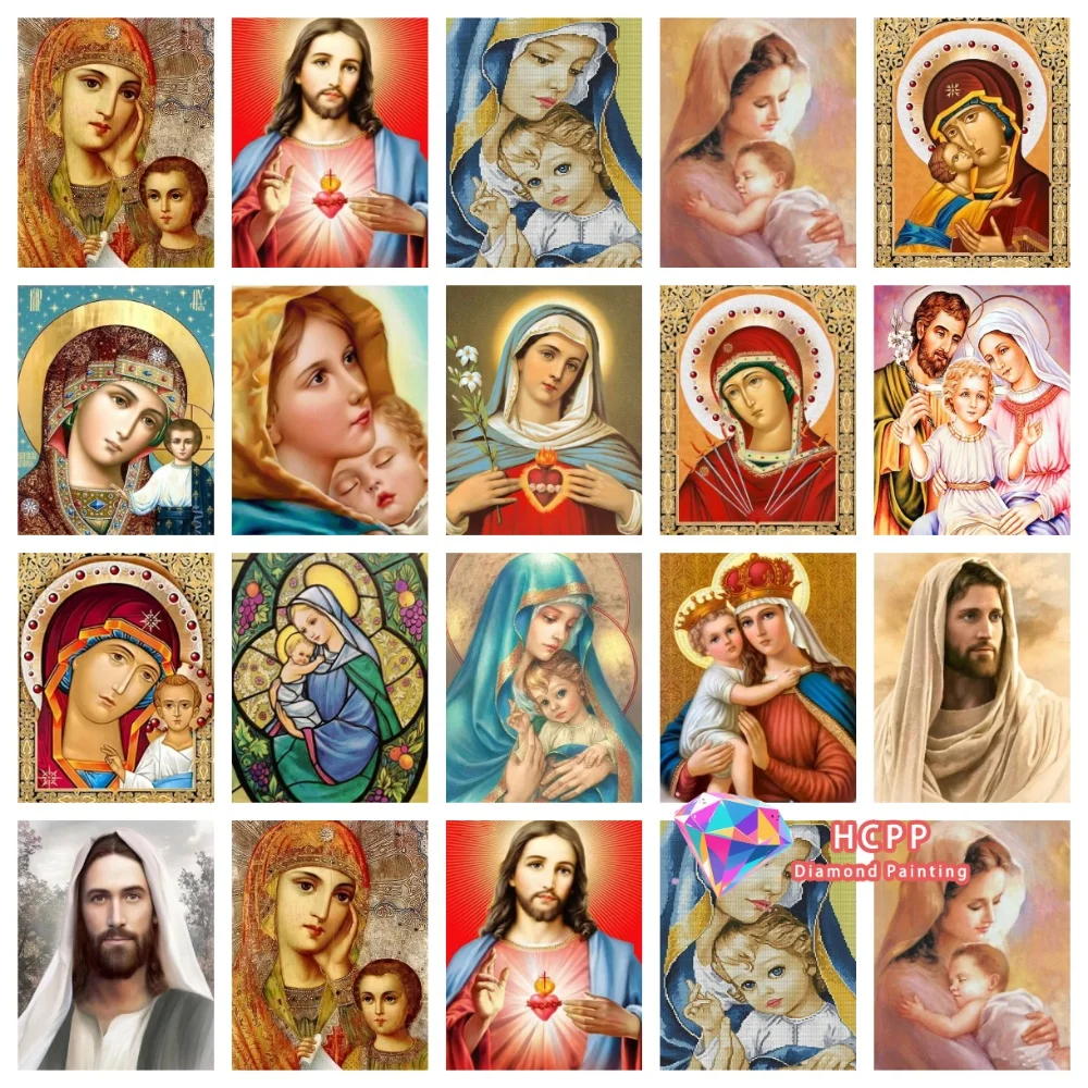 

Набор для алмазной вышивки «Мадонна и Иисус», квадратные/круглые стразы, 5D, DIY, вышивка крестом, ручная работа, изысканный подарок, декор для дома