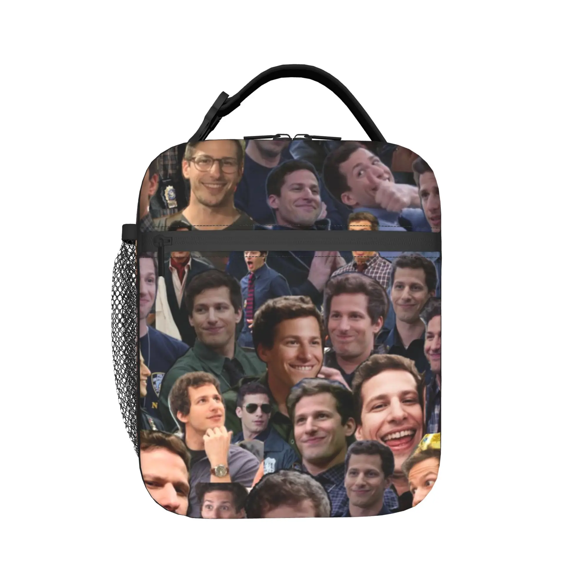 

jake Peralta Insulated Lunch Bags for Men Women Andy Samberg Food Container Bags Reusable Thermal Cooler Bento Box For Work