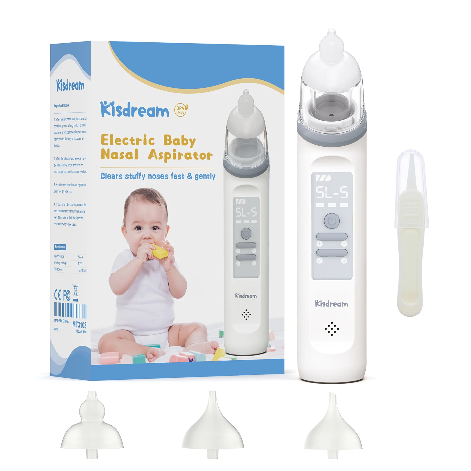 

Clean Nose Mini Nasal Aspirator Newborn Infant Children's Nose Mucus Removal Nose Suction Device