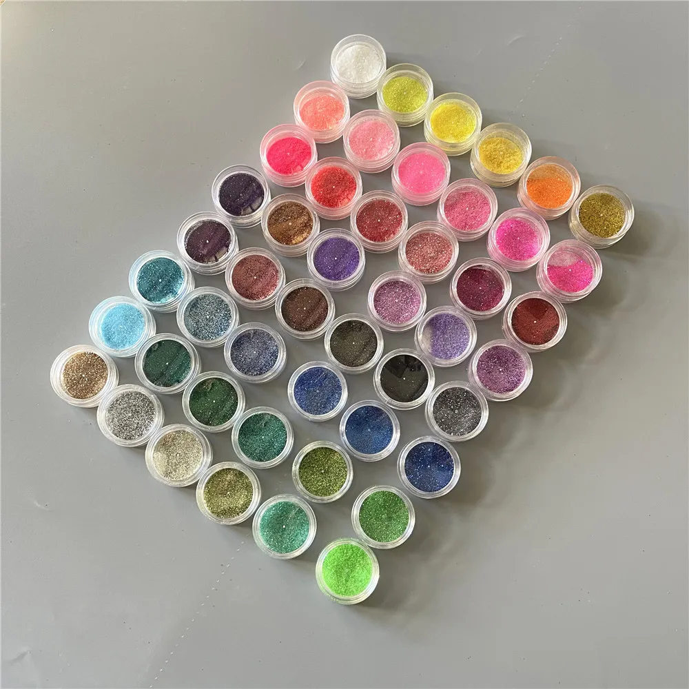 

48 Colors/Set Mini Nail Art Caviar Beads Micro Caviar Rhinestones 3D Art Decorations Kids Colorful Glitter Power Tattoo Kit