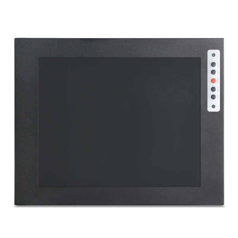 front button 17 inch infrared touch shockproof aviation dc port lcd monitor 12 volt