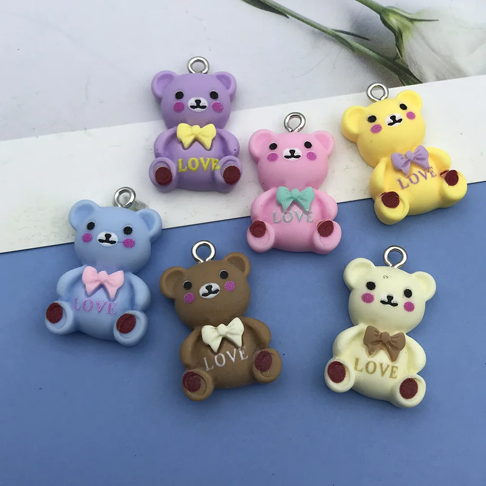 10Pcs Mix Fruit Animals Flowers Resin  Charms For Jewelry Making Diy Findings Keychain Bracelets Pendant