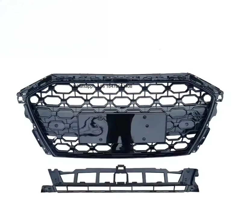 

US Stock Car 2020-2024 A3 S3 Front Bumper Grille RS3 Style Black Honeycomb Grill for A3 S3 8Y 2020 2021 2022 2023 2024