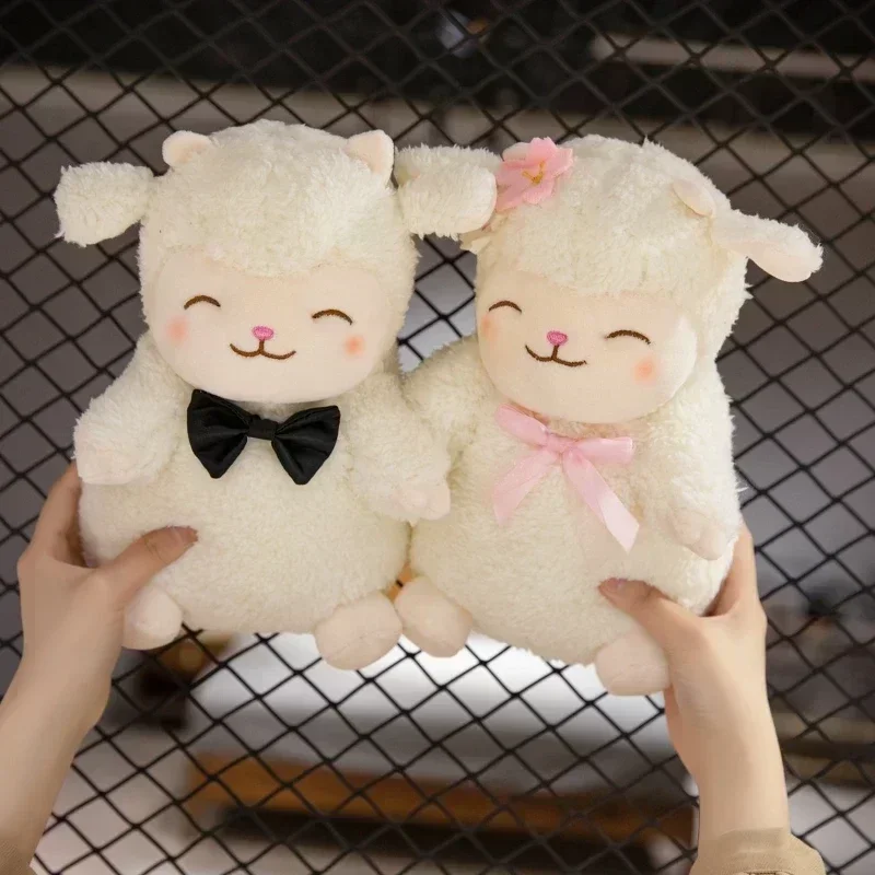 Lam Knuffeldier Zacht Schattig Lam Pluche Pop Schapen Speelspeelgoed Wit Verjaardag Kerstvakantie Pasen Thanksgiving Cadeau voor kinderen