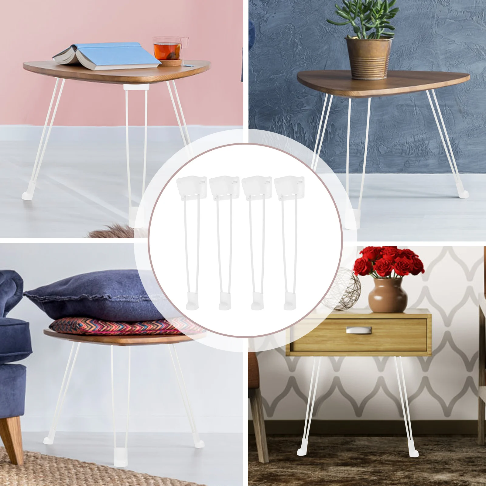 4pcs Folding Metal Hairpin Legs For Leaf Table Leg Foldable Desk Rv Table Repair Hardware Furniture Legs