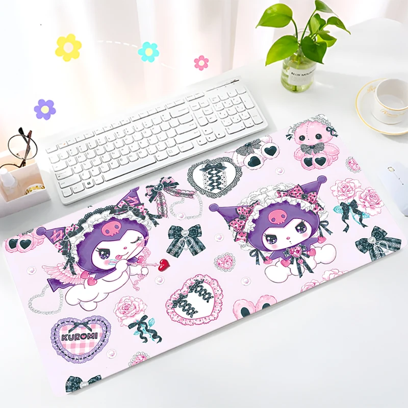 Kawaii Purple Kuromi Podkładka pod mysz PC Cute Anime Bow Keyboard Rug Laptop Gamer Cabinet Mousepad Large Desktop Decoration Mat Carpet