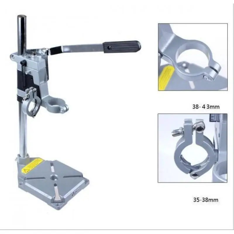 Electric Drill Stand Power Rotary Tools Accessories Bench Press DIY Tool Double Clamp Base Frame Holde