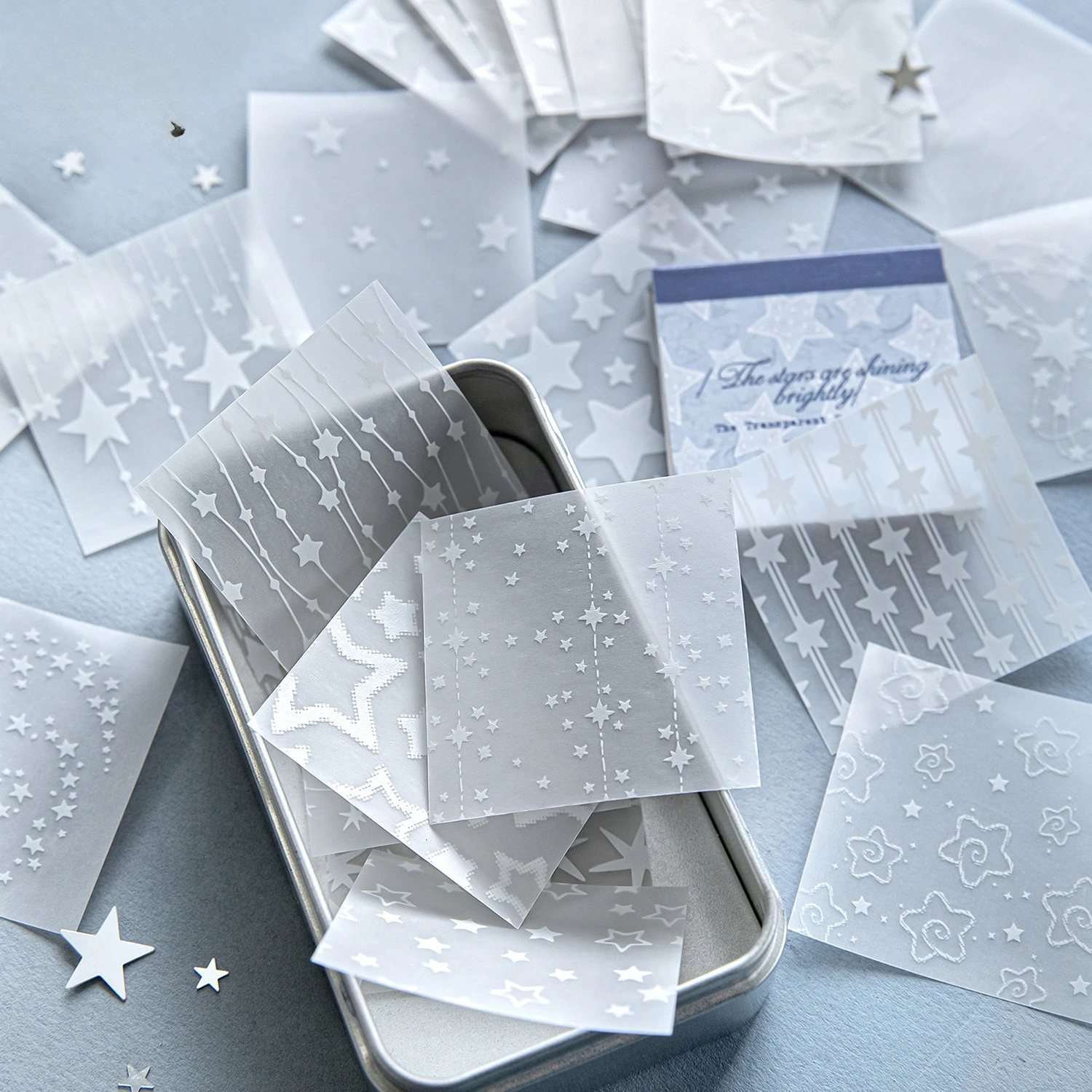 Vintage Flower Star Pattern Landscape Material Paper Creative DIY Junk Journal Collage Scrapbooking Stationery