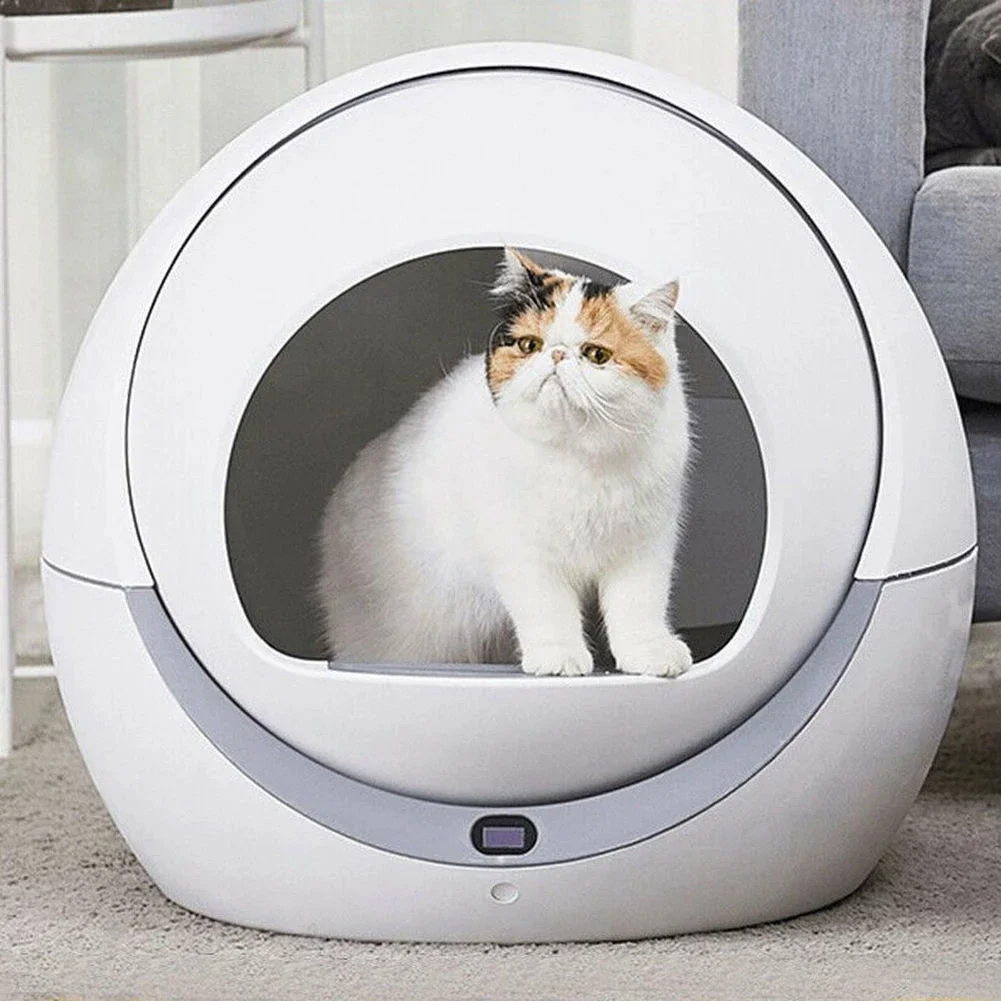 

Automatic Self Cleaning Cat Litter Box Smart Cat Sandbox Closed Tray Toilet Rotary Training Detachable Bedpan Areneros Gato Pet