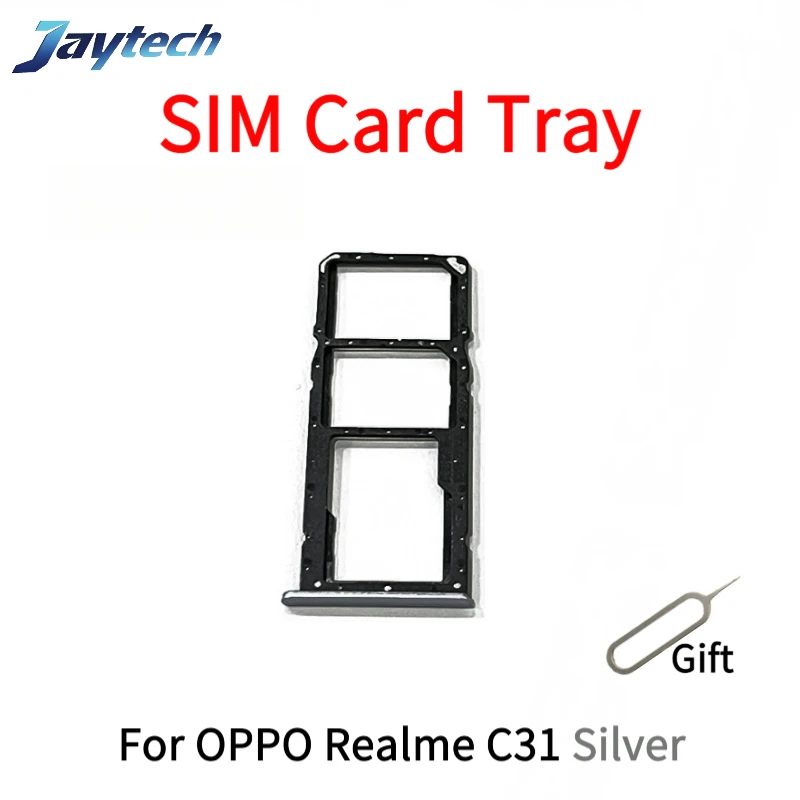 1PCS SIM Card Slot Tray Holder Repair Part For OPPO Realme C31 C33 C35 C51 C53 C55 Phone SD Holder Card Tray With Tools