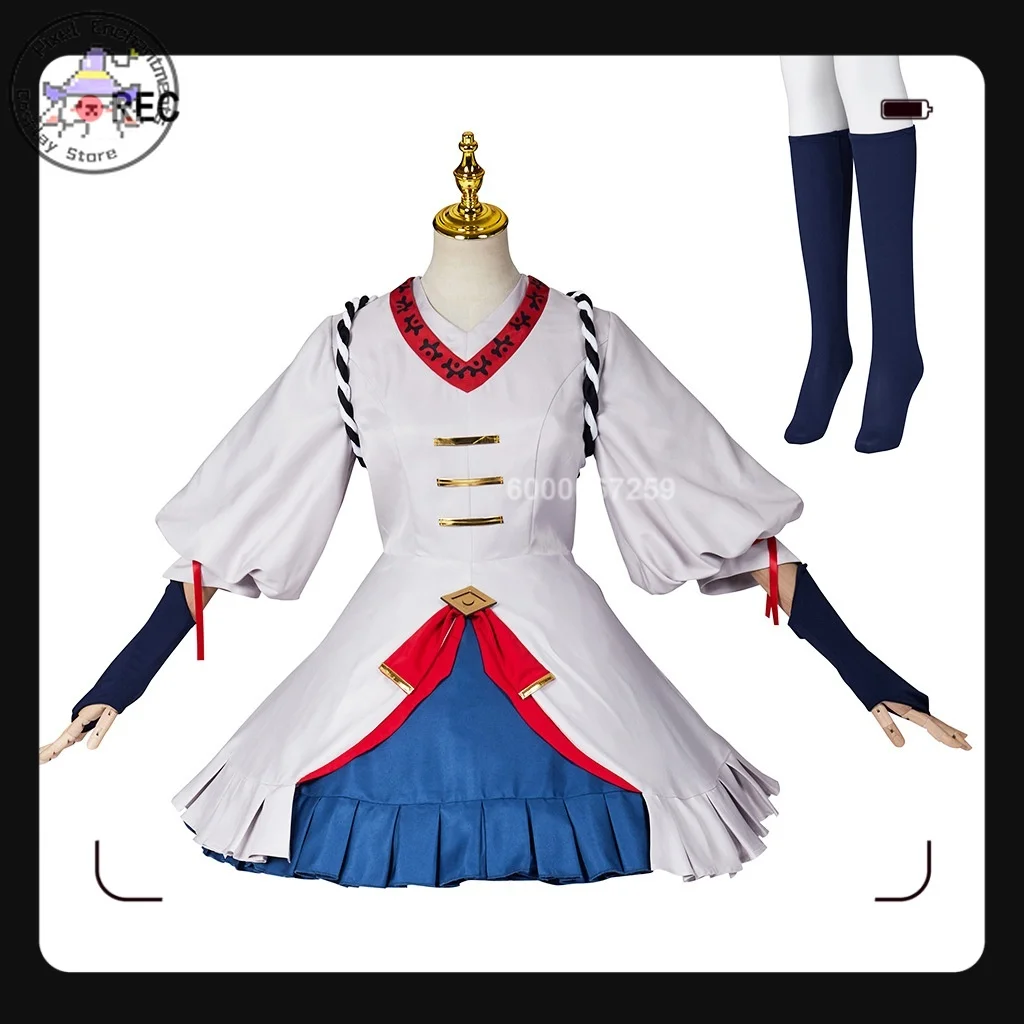

Purya Game-inspired Cosplay Costume Role-playing As Game Characters with Identical Outfit Slim-fit White Dress Full Women's Suit