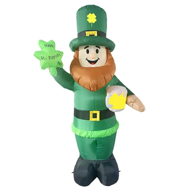 St. Patrick's Inflatable Decoration Decorative Patrick's Inflatable Decorations Light Up Giant Leprechaun Outdoor St Patrick's