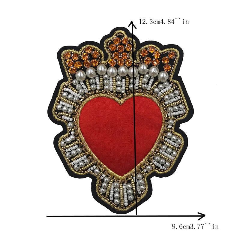 Handmade Rhinestone Crown Letter Love Heart Beads Crystal Patches Sewing on Sequins for Clothing Hat Bag Badge Eyes Applique