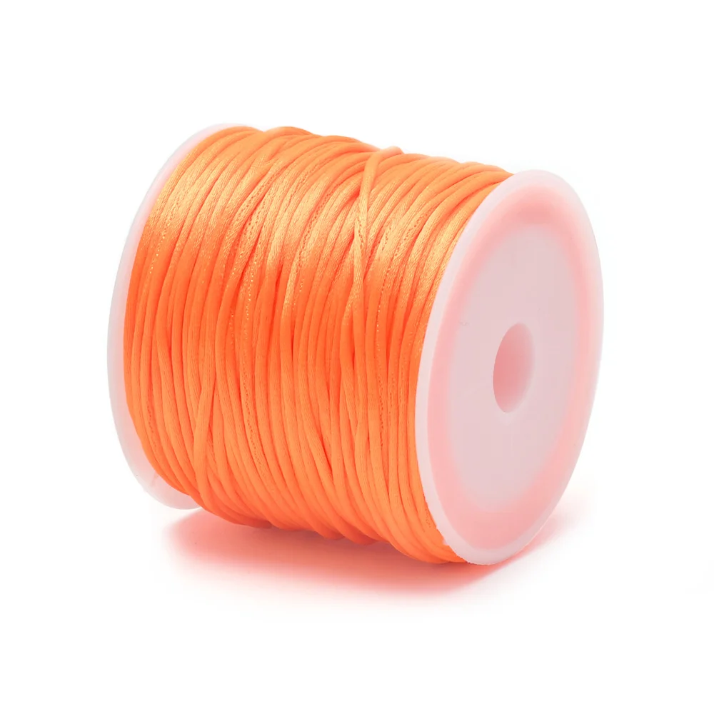 1,5 mm ambachten satijnen rattail koord string van nylon voor Chinese knoop, macramé, trim, sieraden maken 24 yards