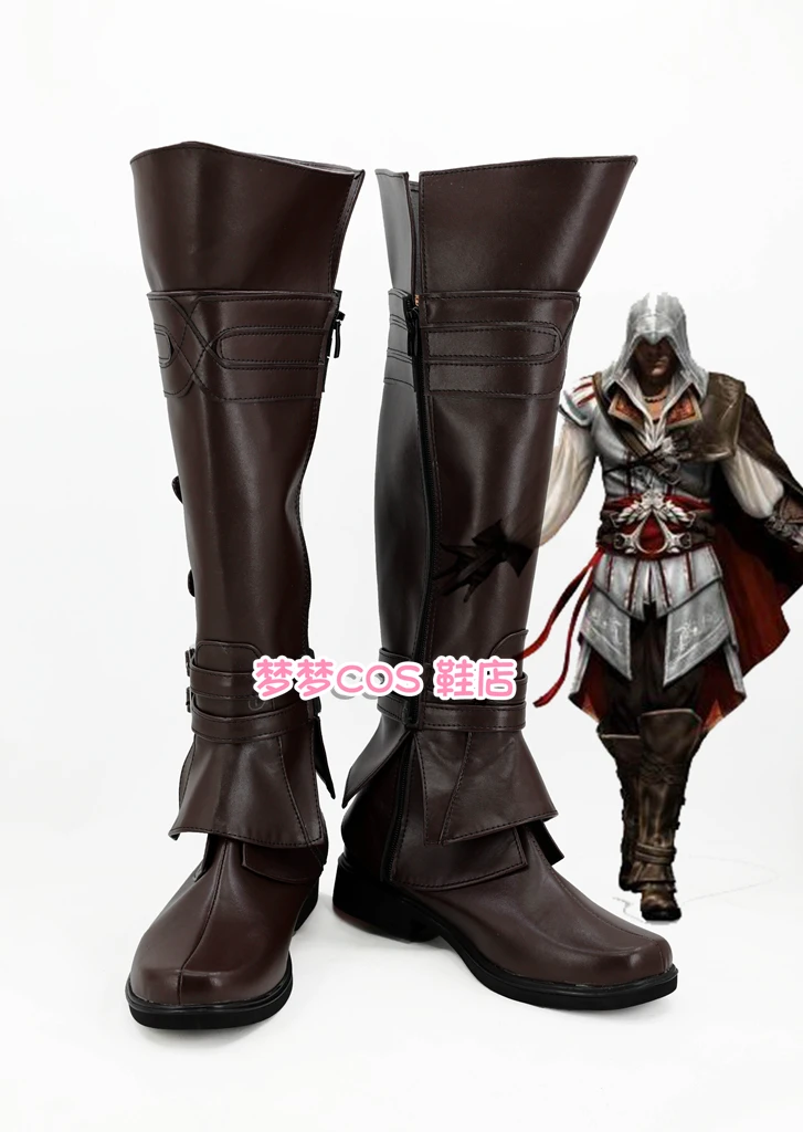 

Assassins Ezio Auditore da Firenze Creed Cosplay Shoes Boots Halloween Anime Boots