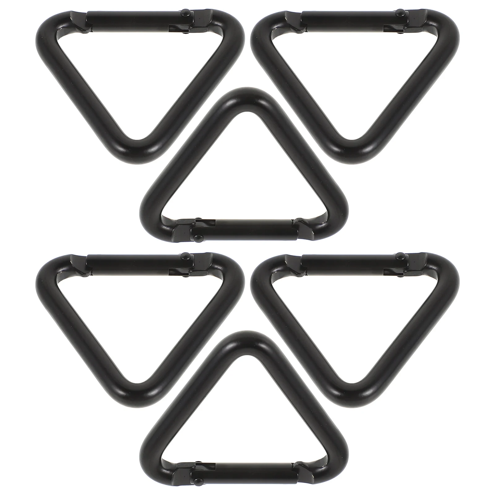 

6pcs Triangle Aluminum Carabiner Keychain Snap Hooks for Kids Clothing Keys Backpacks Outdoor Camping Accessories
