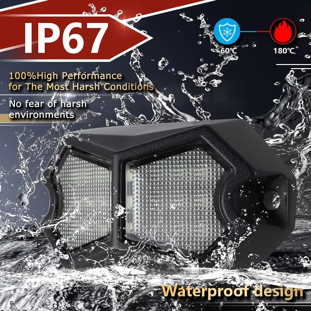 Exterior Atmosphere Light Auto Bottom Light Lamp Underbody Led Neon Lights 18 LED Car Truck LED Rock Light 12V 24V Van Lorry