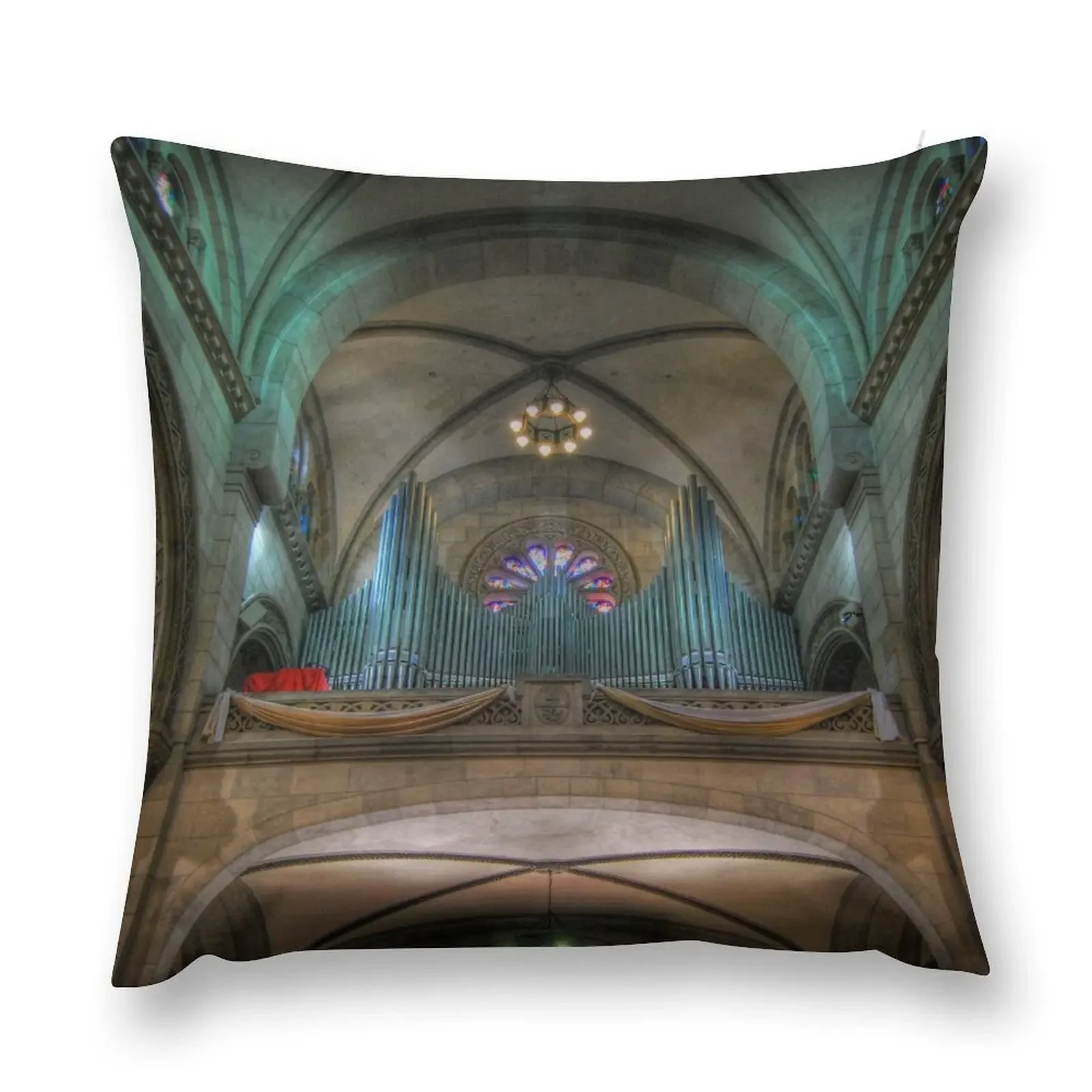 Manila Cathedral Pipes Throw Pillow Elastic Cover For Sofa Anime christmas ornaments 2025 pillow