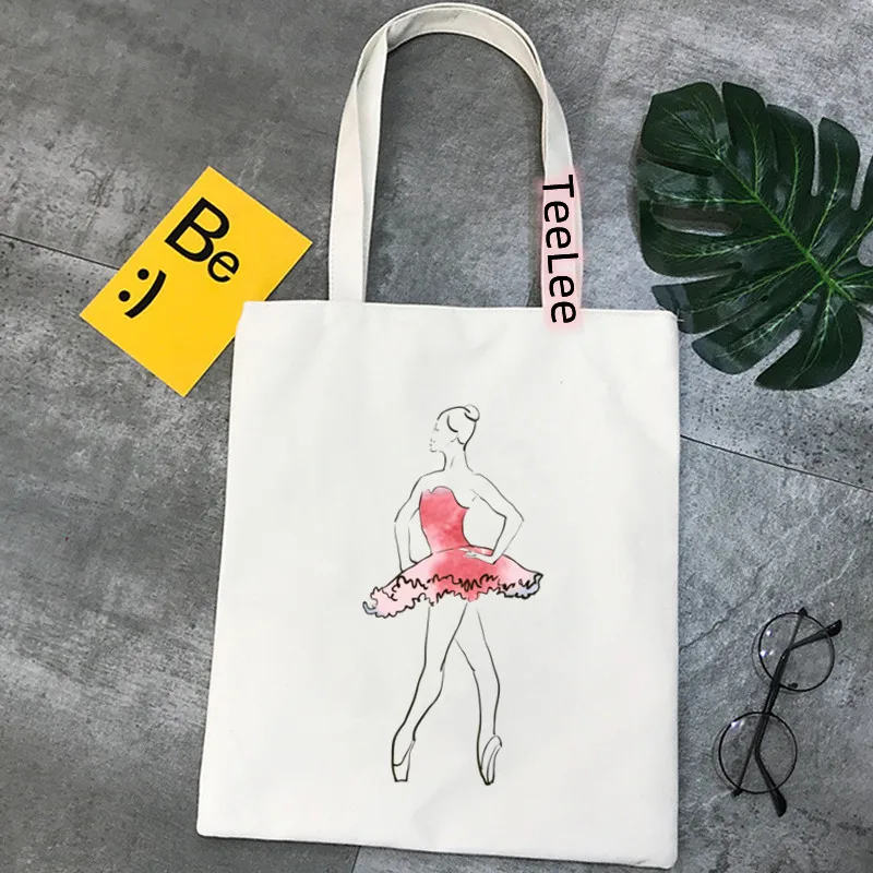 Ballet Dance Women Shoulder Bag Art Gothic School Bag Y2k Ulzzang Harajuku Canvas Bag Large Capacity Casual Shopper Bag