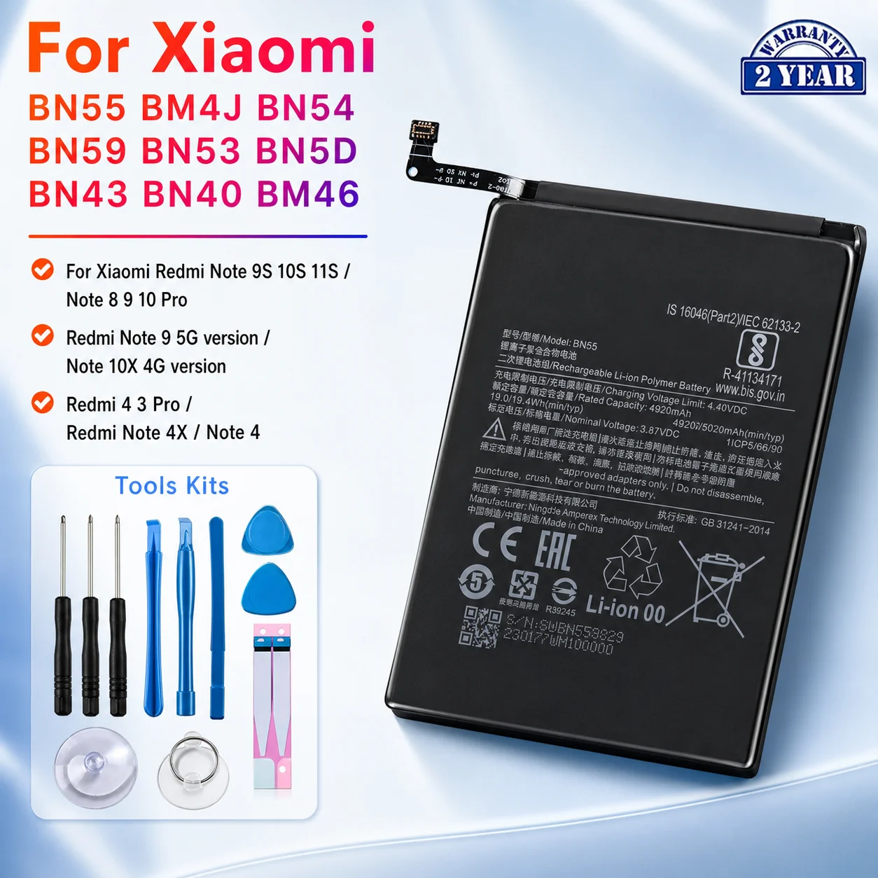 Xiaomi redmi note 9s battery replacement-AliExpress