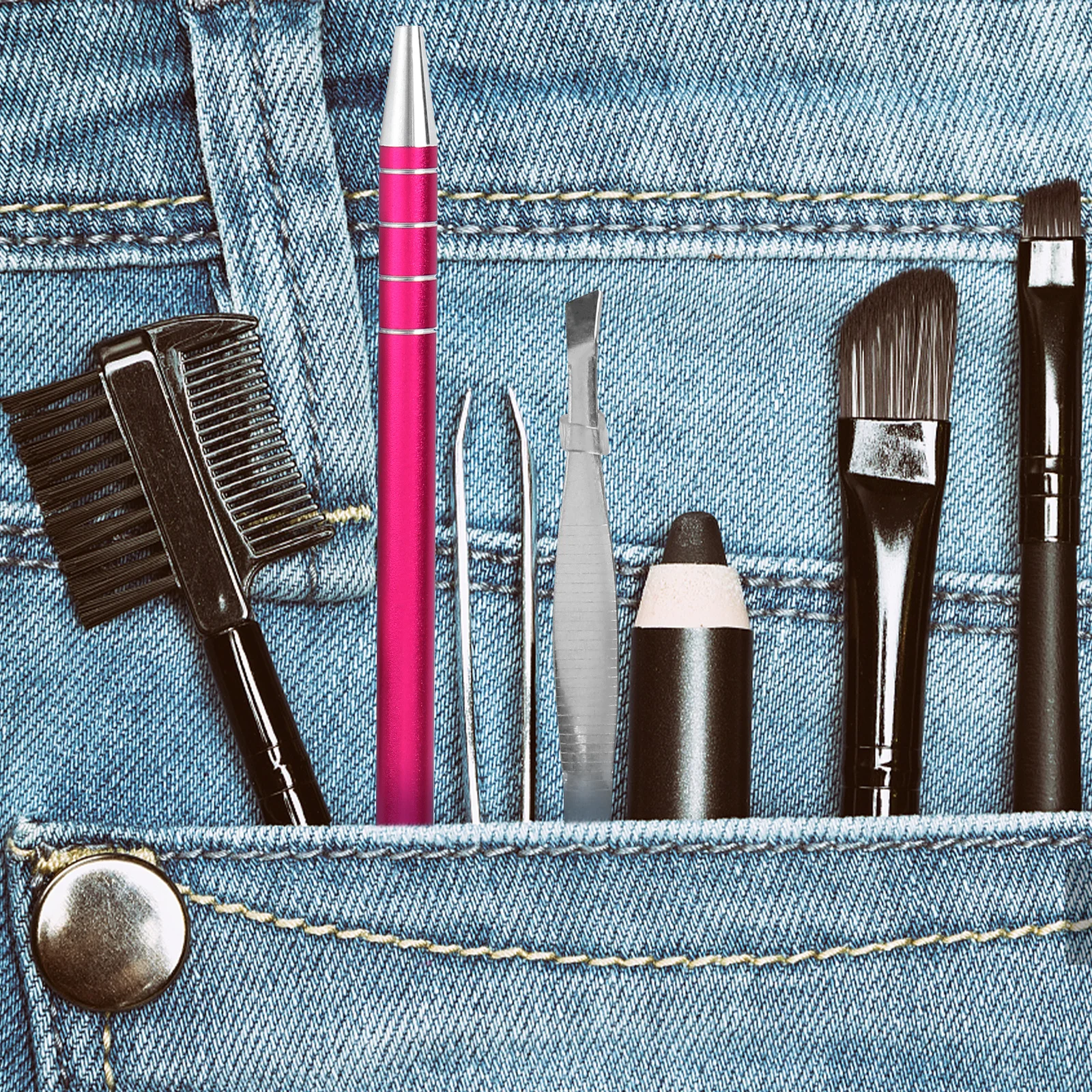 1 مجموعة تصفيف الشعر محفورة مجموعة أقلام 10 شفرات الملقط لتشكيل الحاجب اللحية التشذيب الوشم نحت الشعر أدوات الصالون ماكياج