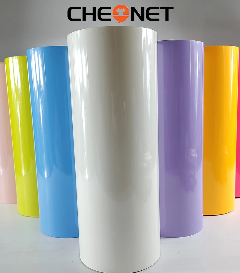 CHEONET HTV ---12"x40"/30.5cmx100cm ECO PU Heat Transfer Vinyl With Sticky Back T-shirt Iron On HTV Film Pattern Press DIY Craft