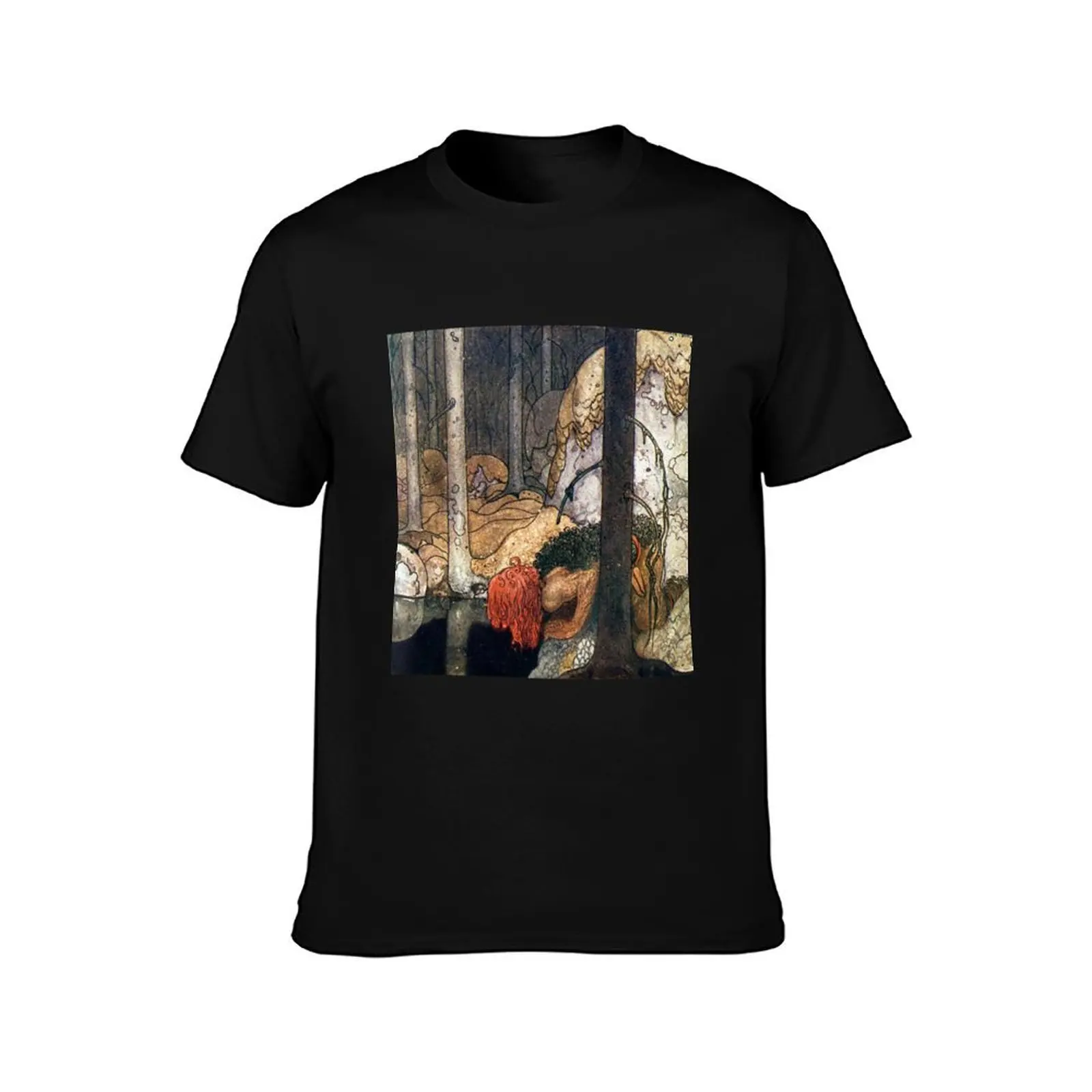 Humpe Drank at a Stream - John Bauer T-Shirt Active Wear Sports T-Shirt for Men