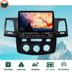 8Core 8G+128G Carplay Auto Car Radio Audio Stereo Forย Toyota Fortuner Hilux Revo Vigo 2005-2014 GPS Navi DVD 4G Lte Head Unit HU