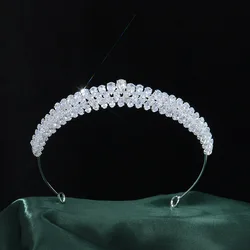 Luxury Bridal Tiara Crown For Wedding Headdress Zirconia Crystal Crowns For Women 15 Years Birthday Party Diadem Bride Headpiece