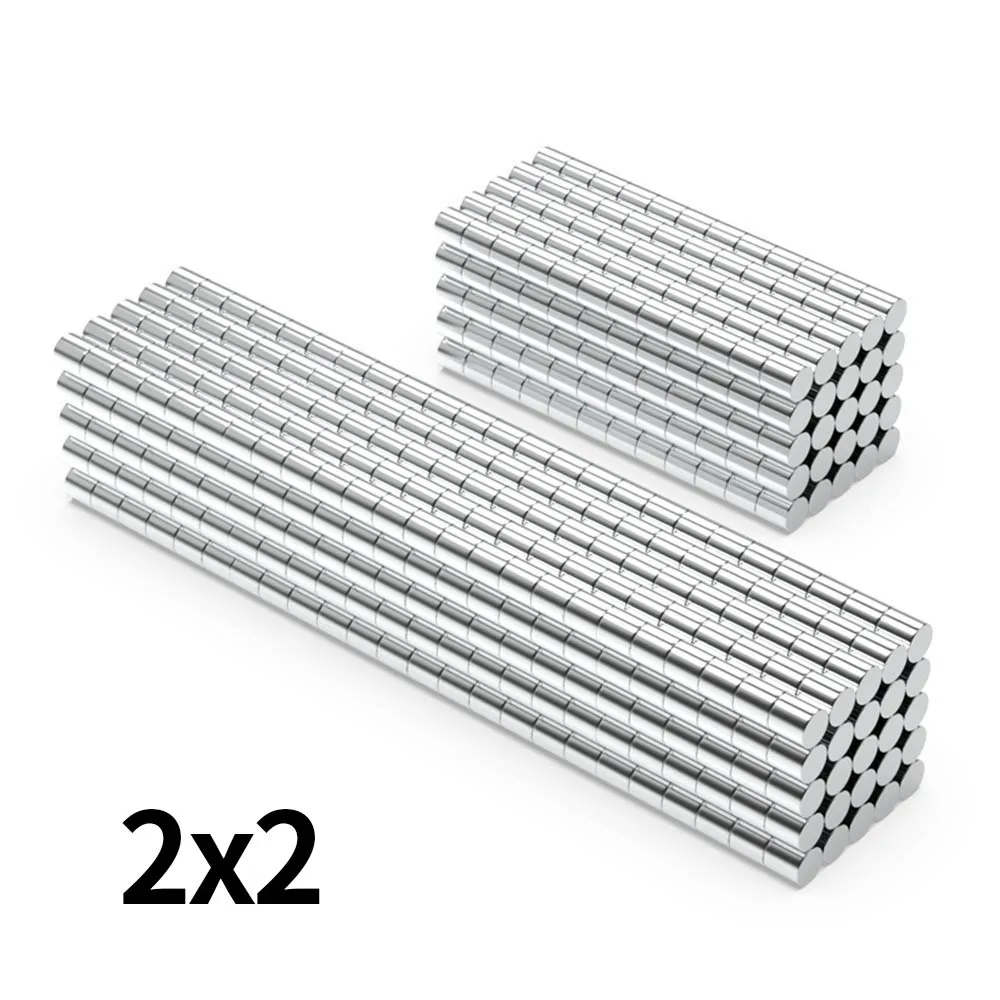 Office Use Model Building Neodymium Magnet Anti Corrosion Metal Magnetic Square Block 2x2mm Smooth Edge