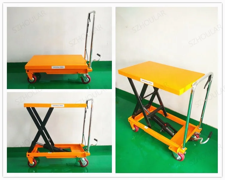 Hydraulic Scissor Lift Cart Hydraulic Lift Table Machine Hydraulic Lifting Platform Trolley PT300a