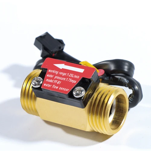 Imagen 2 del producto 1/2 ""3/4"" 1 pulgada Sensor de flujo Hall de latón Sensor de flujo de agua Control de medidor de flujo interruptor de Sensor de líquido