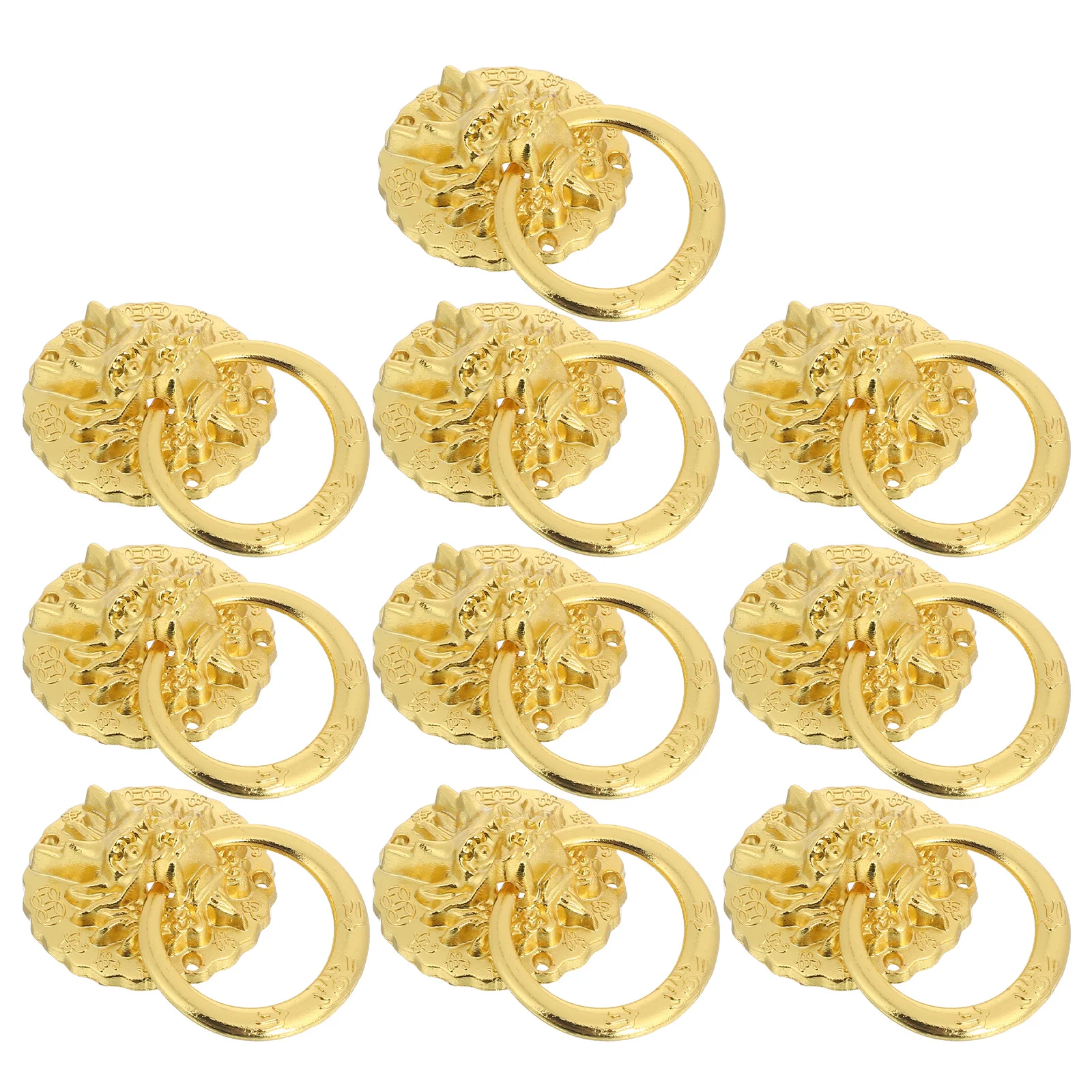 

10pcs Retro Alloy Pulls Lion Head Design For Drawer Cabinet Door Kitchen Furniture Zinc Metal Handle Vintage Closet Pull