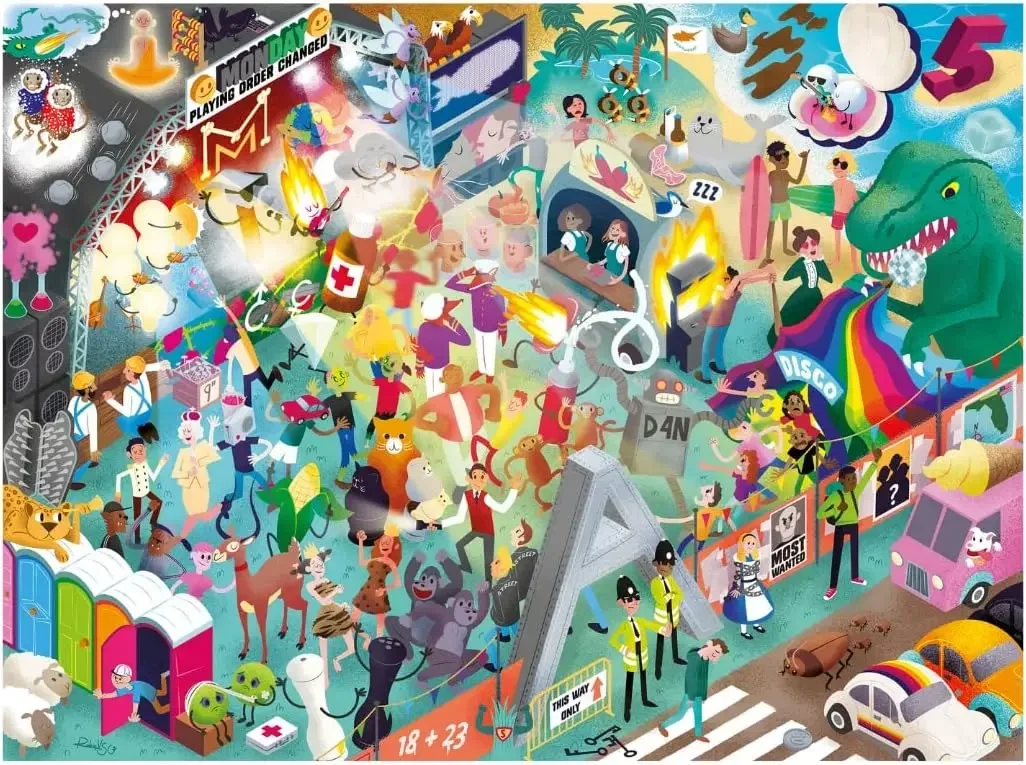 يوم البطاطس الكبير في المهرجان 500/300/120 قطعة ألغاز الصور المقطوعة ألعاب النشاط العائلي المحدبة لهدية حفلة غرفة النوم