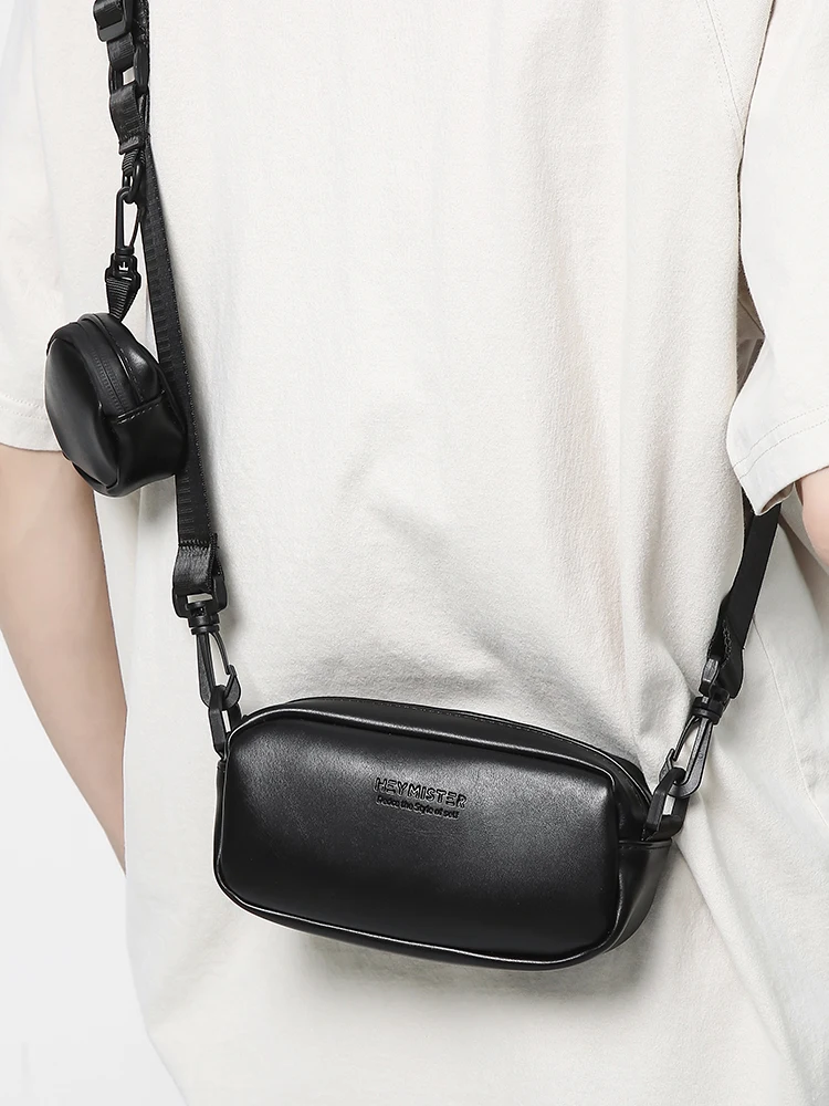 

Mini Shoulder Bag for Mobile Phones Pu Leather Small Crossbody Bags Men Fashion Design Shoulder Bag Mens Satchels Tote Purse