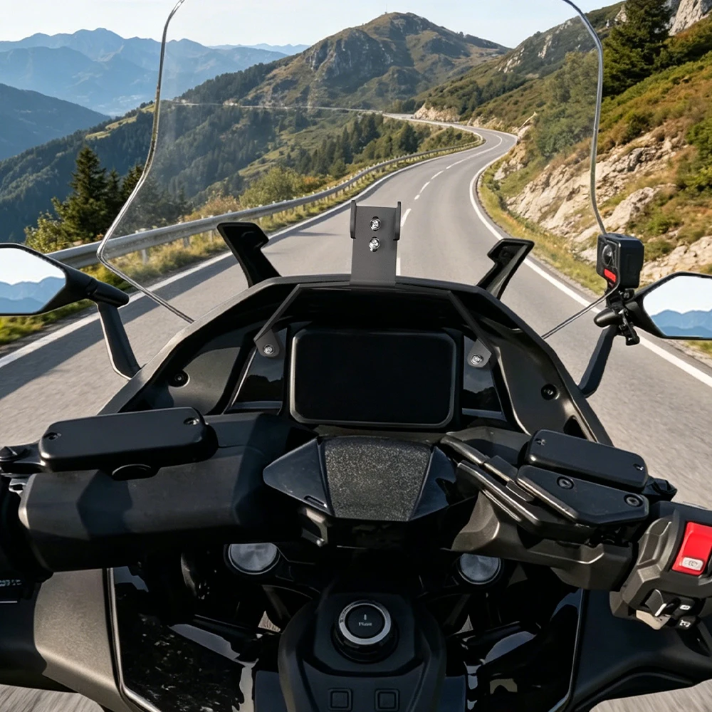 Motorcycle GPS Mount Aluminum Navigation Bracket Adapter Phone Holder Bracket Forza750 Forza 750 2025-2026 For Honda