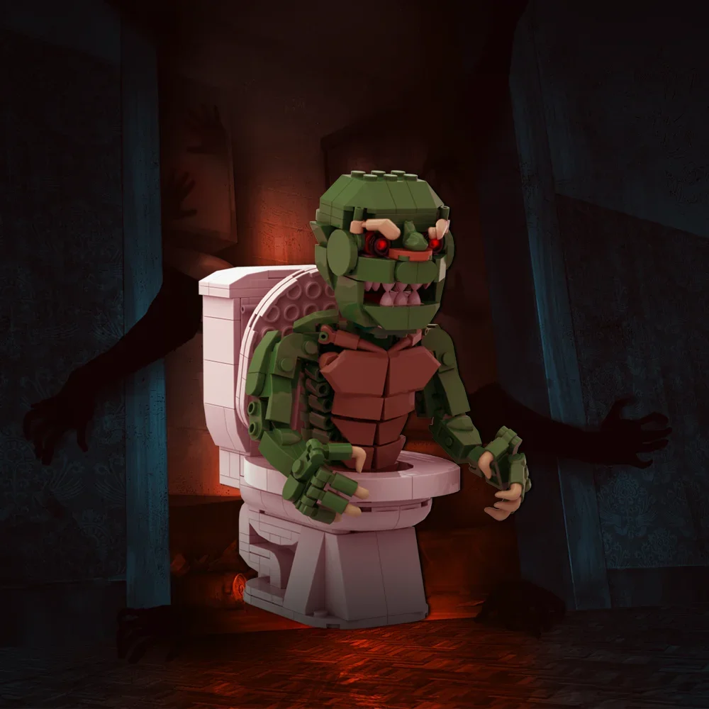 Gobricks Moc Horror Ghoulies Toiletten Monster Gebäude Blcoks Spiel Skibideds Toiletten artikel Mann Ziegel Modell Spielzeug für Kinder Geschenk