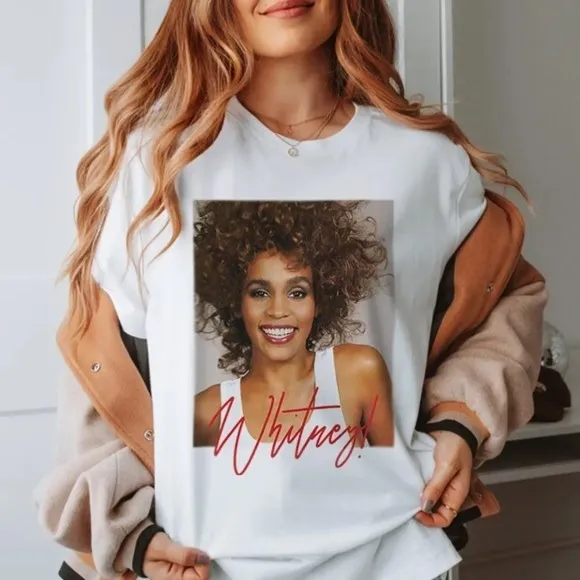 Whitney Houston Smile Vintage T Shirt, Whitney Houston Graphic Tee