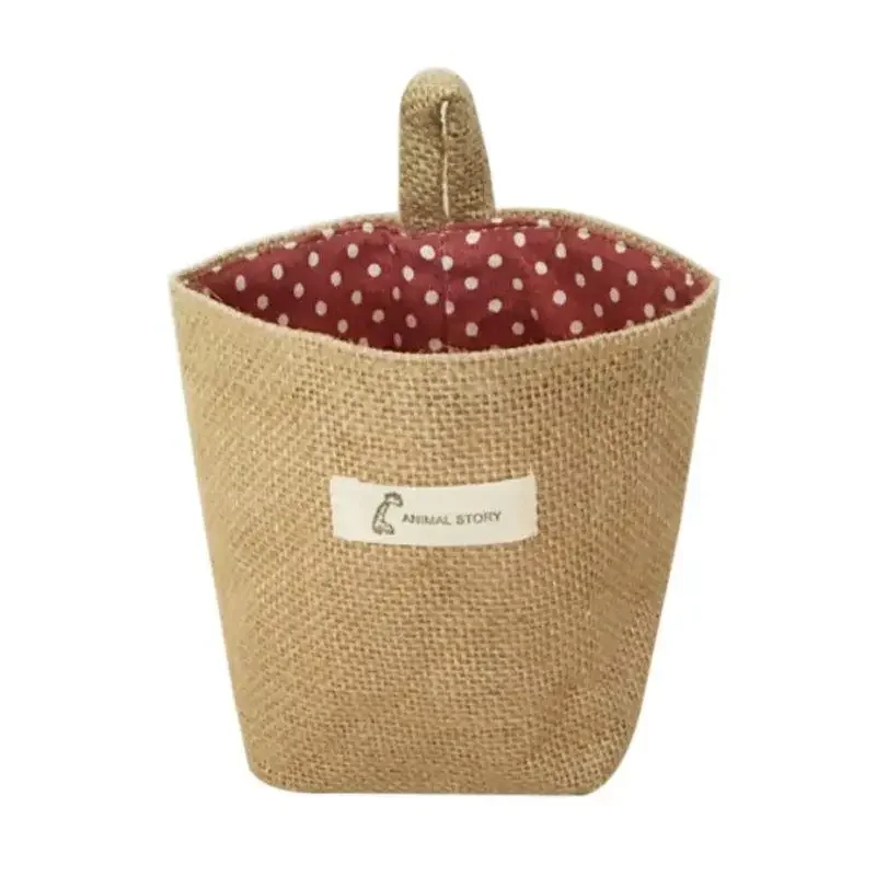 Useful Home Household Storage Basket Kitchen Garden Cotton and Linen Item Hanging Baskets Woven Basket