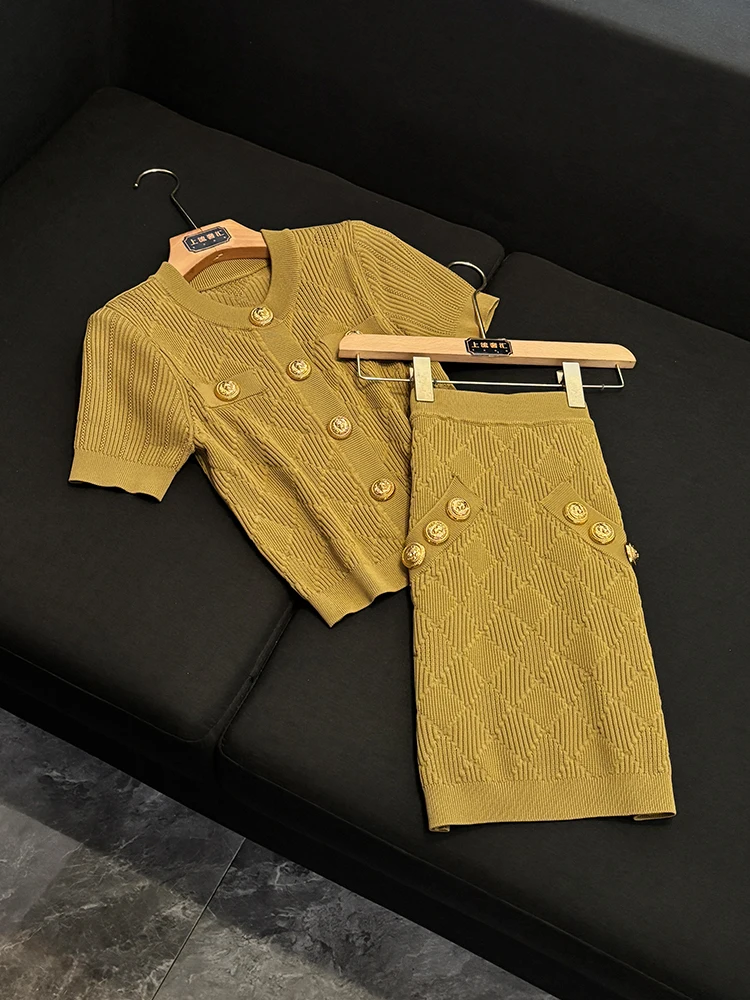 

Новое поступление 202, осень-зима, высокое качество, облегающая футболка ort Sve, топ, вязаный свитер и комплект с юбкой, женский комплект DY