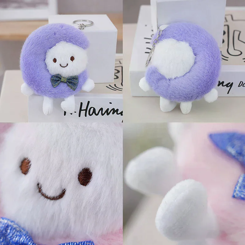 لطيف القمر أفخم ألعاب الدمى قلادة المفاتيح على ظهره المنزل الشنق الديكور الهدايا