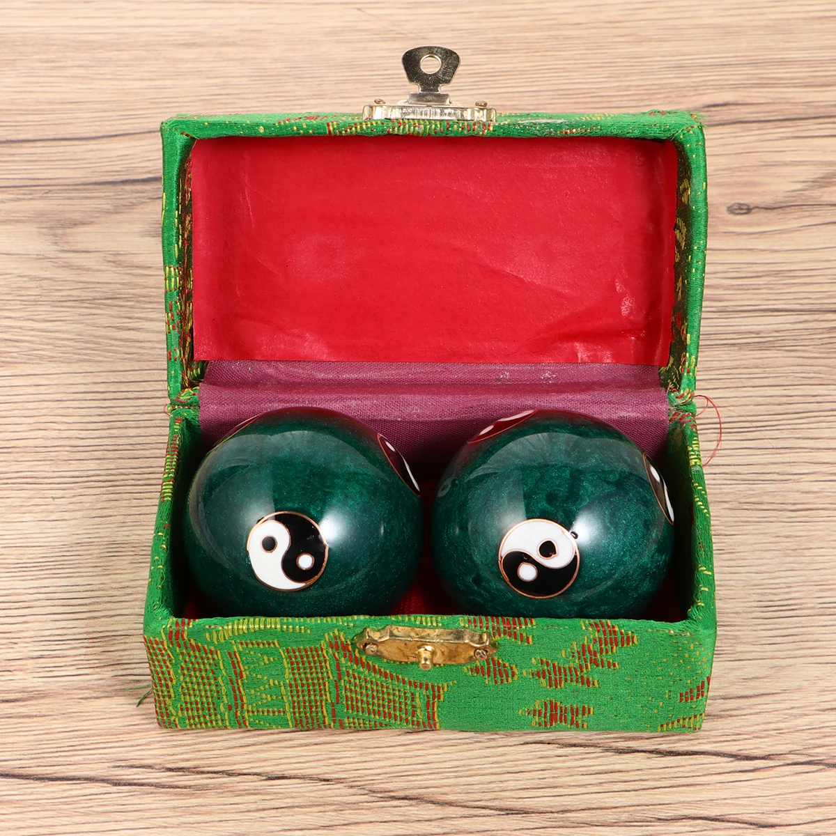 

Massage Ball Ringtone Baoding Balls Health Exercise Chinese Style Green Hand Fitness