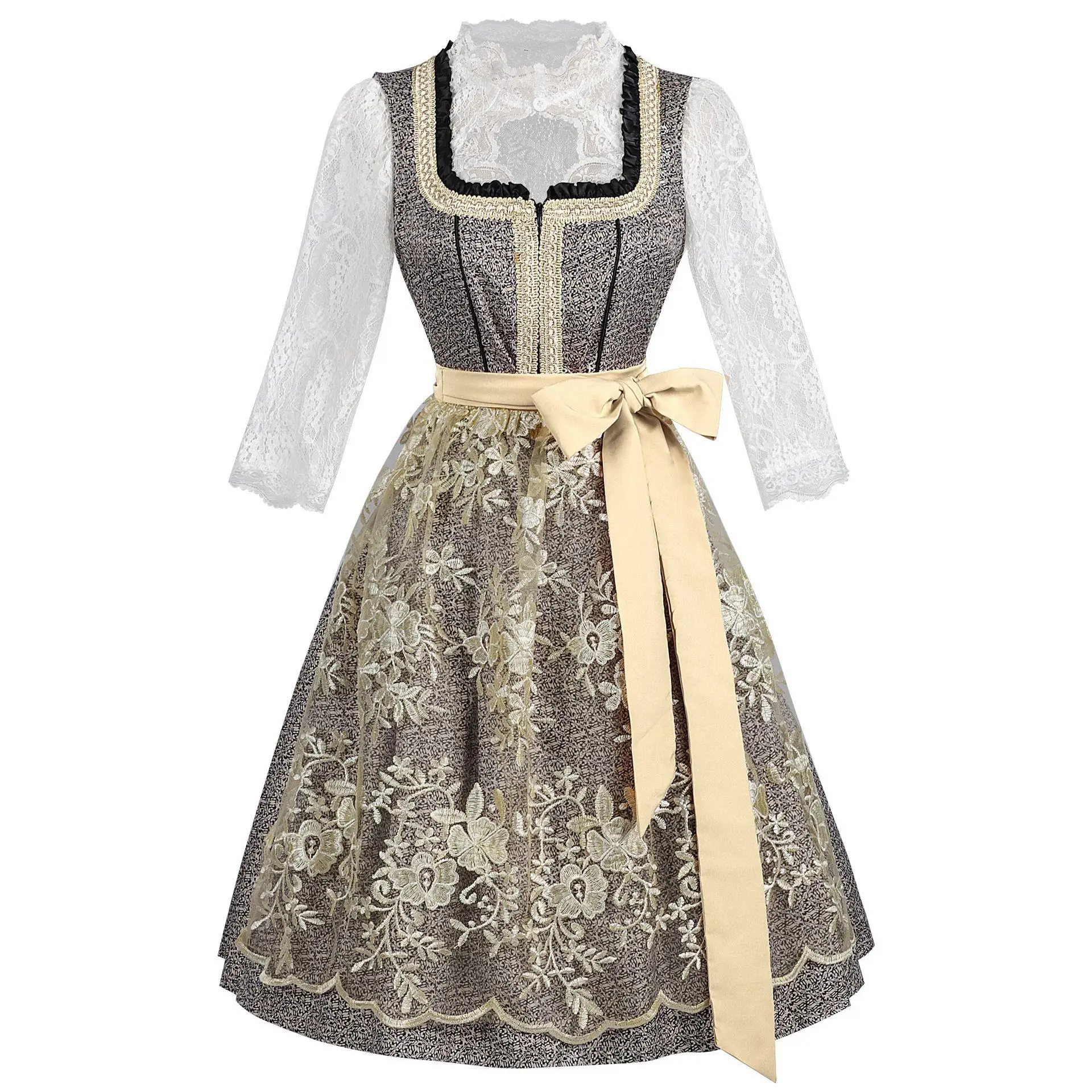 Loween Costume Dr vêtements traditionnels pour femmes Festival Festival de la bière thème Dr Costume de scène ethnique nouveauté