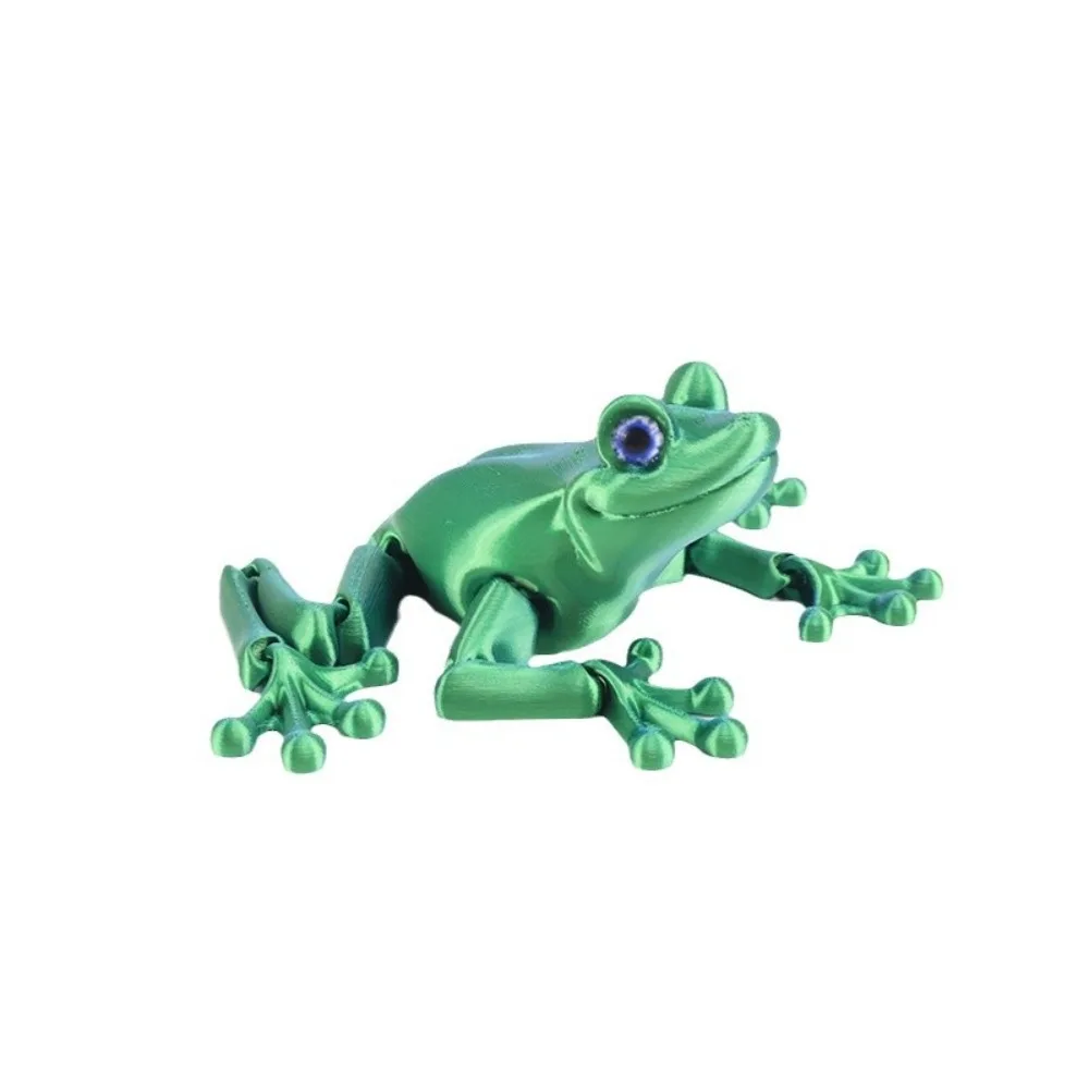 Figuras de sapo com impressão 3d, brinquedos de animais, multiarticular, brinquedo móvel, olhos de simulação para casa, acessórios, decoração de quarto, presentes para crianças