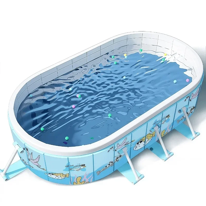 Piscina plegable, piscina rectangular doméstica barata de tipo plegable