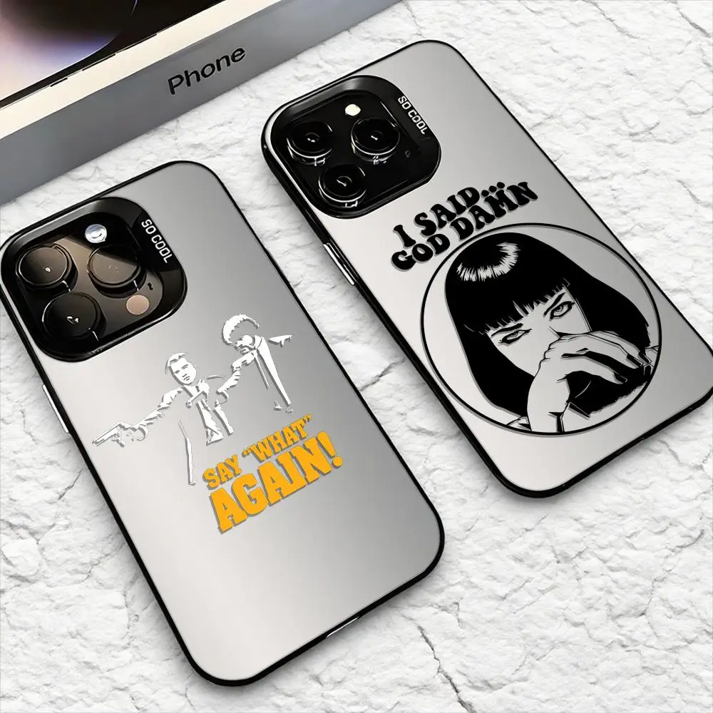 p-PULP FICTIONs MOVIE Phone Case For iPhone 17 16 15 14 13 12 11 Pro Max Air Matte Laser Aurora Shockproof Funda