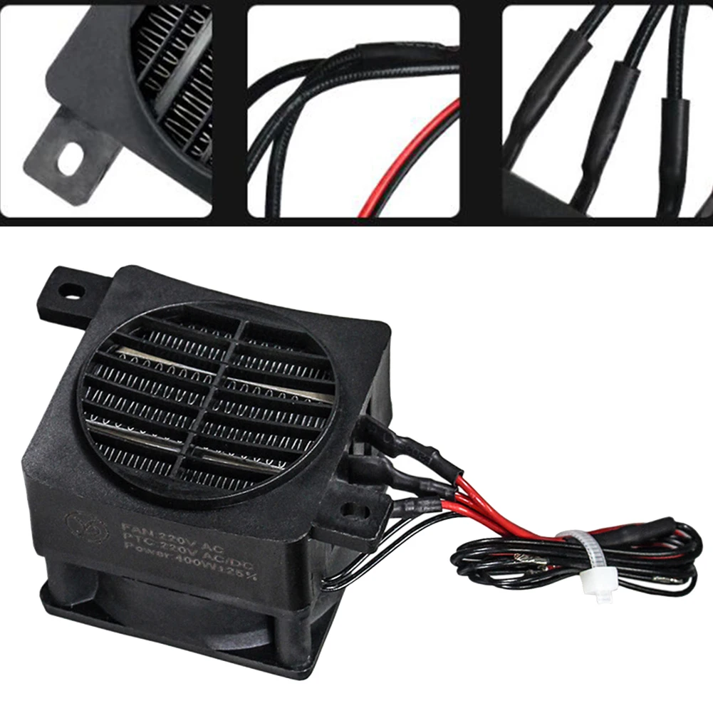 300W 400W For Ptc Heater 220V Aluminum Black Constant Temperature Electric Heating For Element WithFanFor Car Air Conditioner