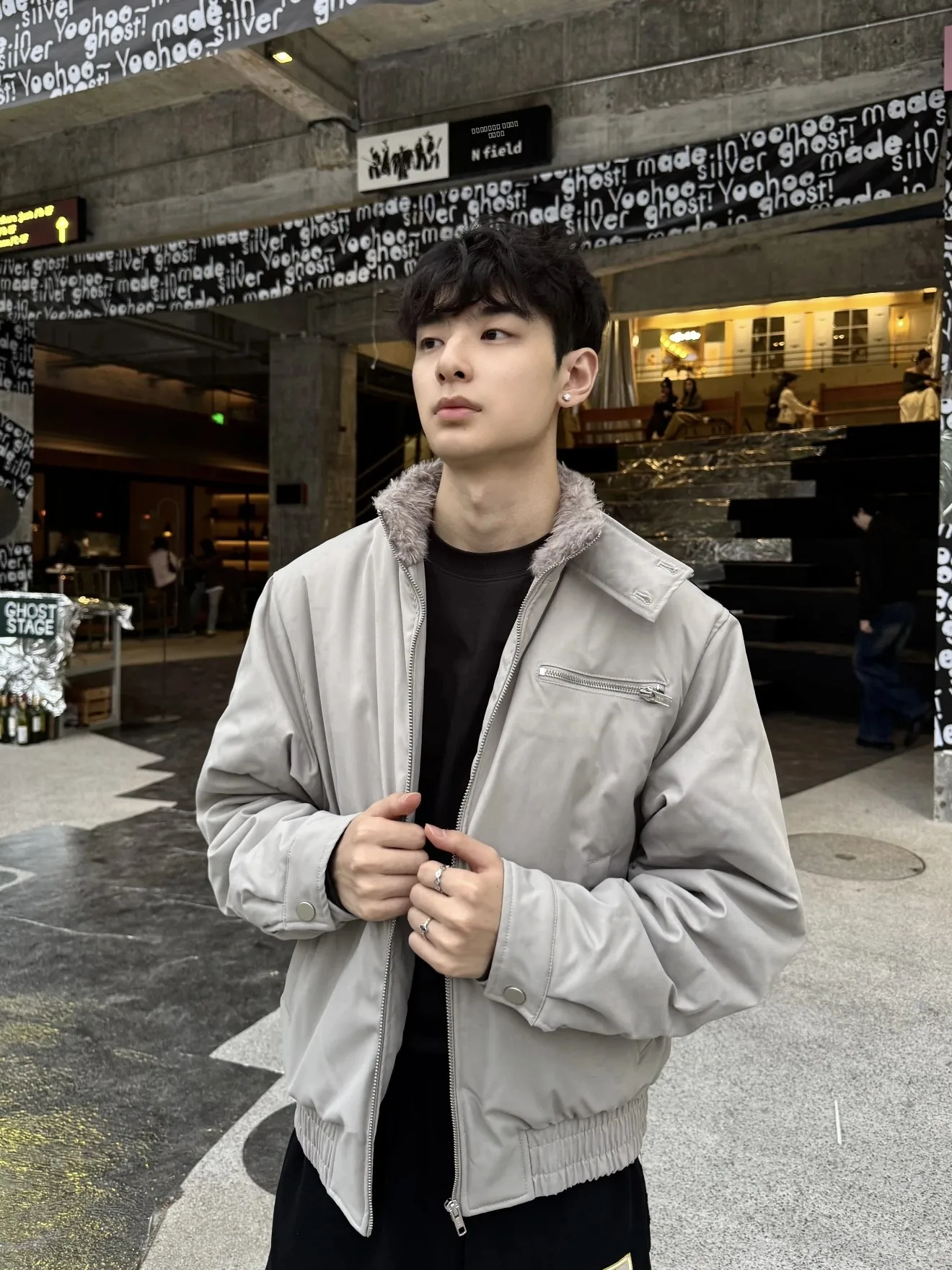 

Мужская куртка-бомбер American Sle с меховым воротником, теплое летное пальто, верхняя одежда, зимняя одежда с воротником-стойкой, Mountain Hawk