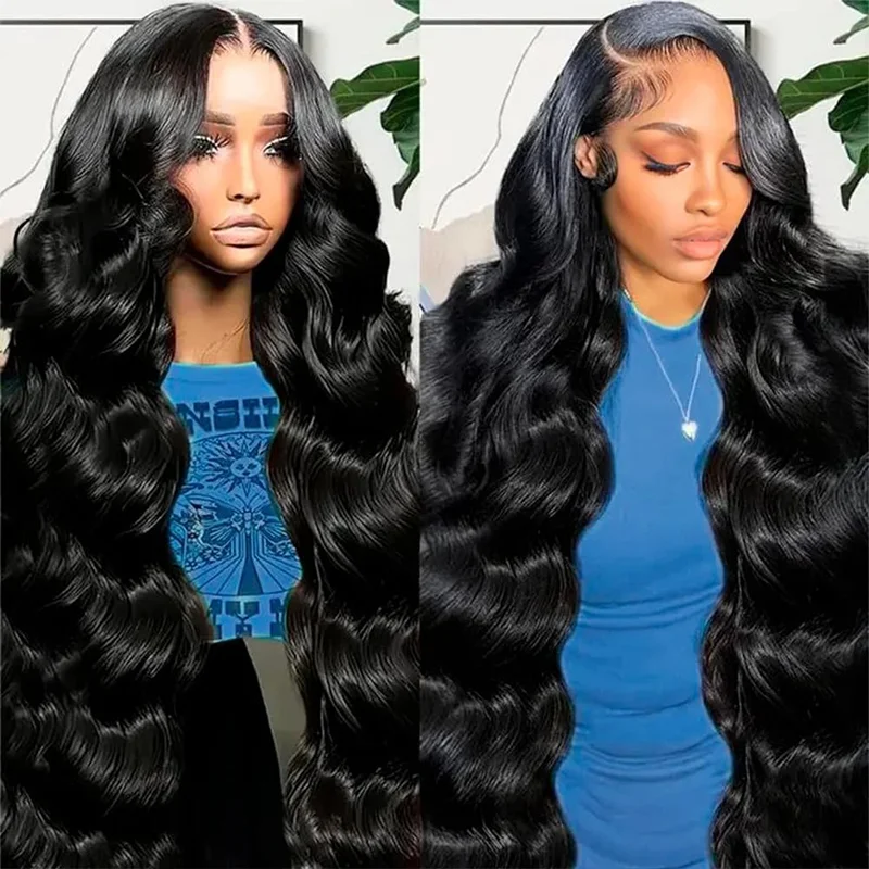 

46 Inch Body Wave Human Hair Front Wig 13x6 13x4 Hd Lace Transparent Frontal wig Pre Plucked Brazilian Human Hair Wigs For Women