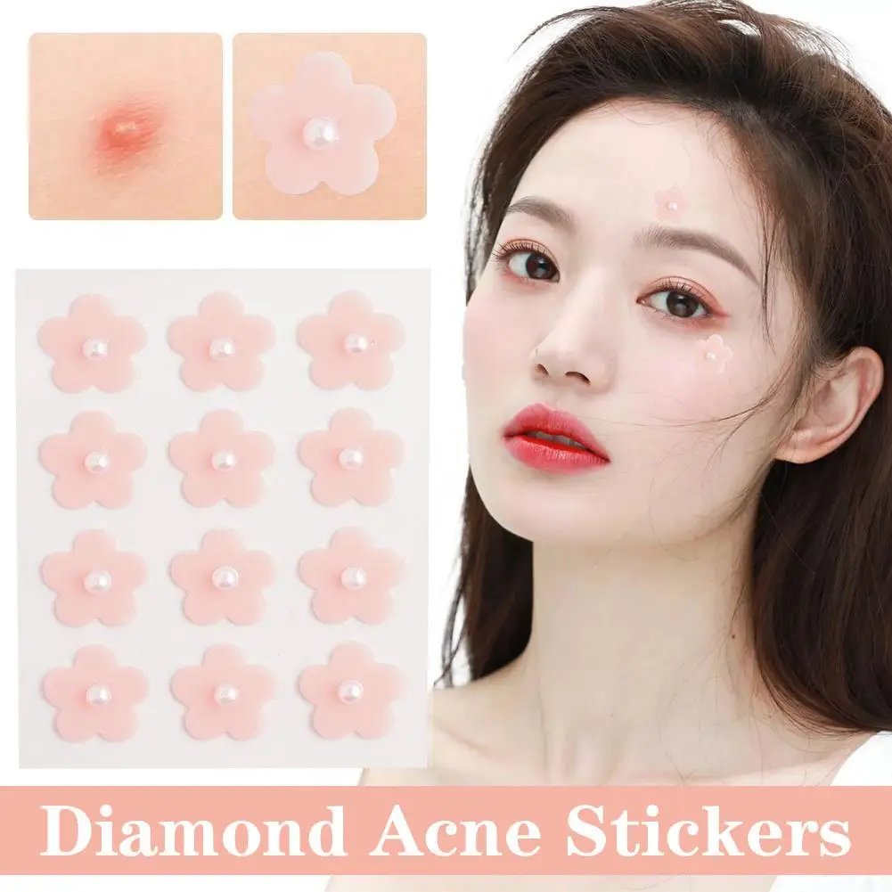 12-20PC Diamond Flower Invisible Acne Removal Pimple Patch Beauty Acne Tools Pimple Originality Concealer Face Spot Beauty Makeu